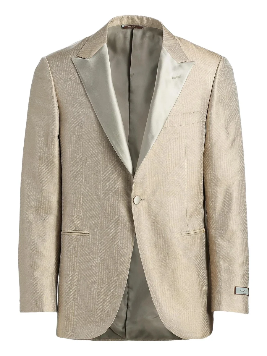 Canali Men's Macro Pattern Silk Dinner Jacket