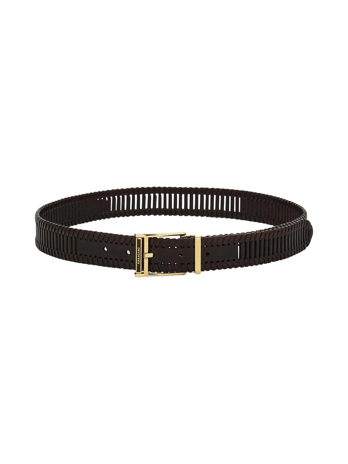 Ferragamo Men's Adjustable Braided Leather Belt