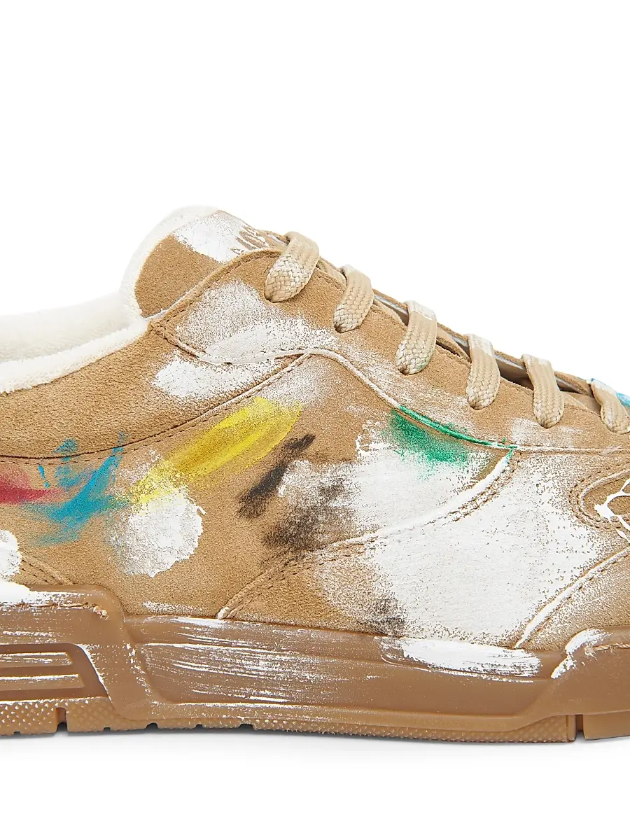 MOSCHINO Men's Paint Swatch Leather Low-Top Sneakers | Thumbnail 5 MOSCHINO Men's Paint Swatch Leather Low-Top Sneakers | Thumbnail 5