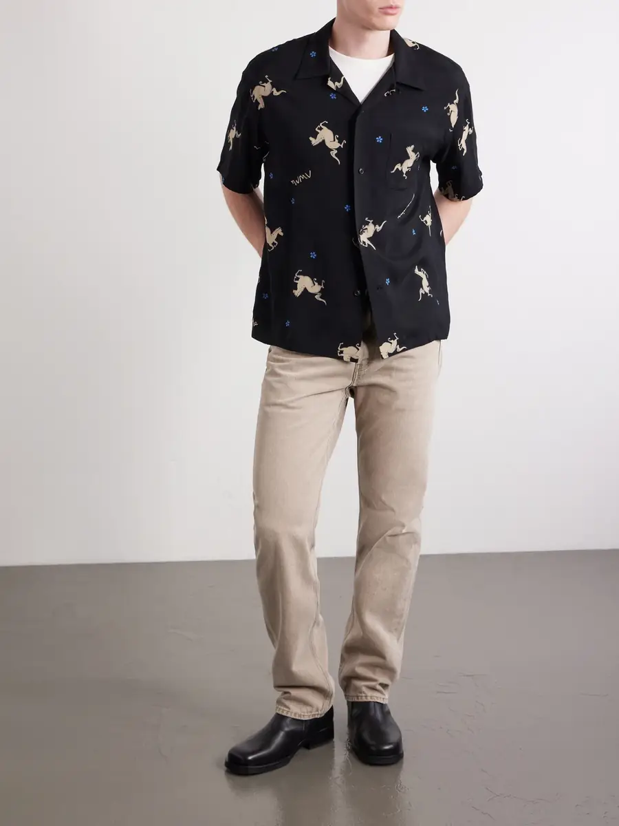 Visvim Crosby Camp-Collar Printed Woven Shirt - Men | Thumbnail 2 Visvim Crosby Camp-Collar Printed Woven Shirt - Men | Thumbnail 2