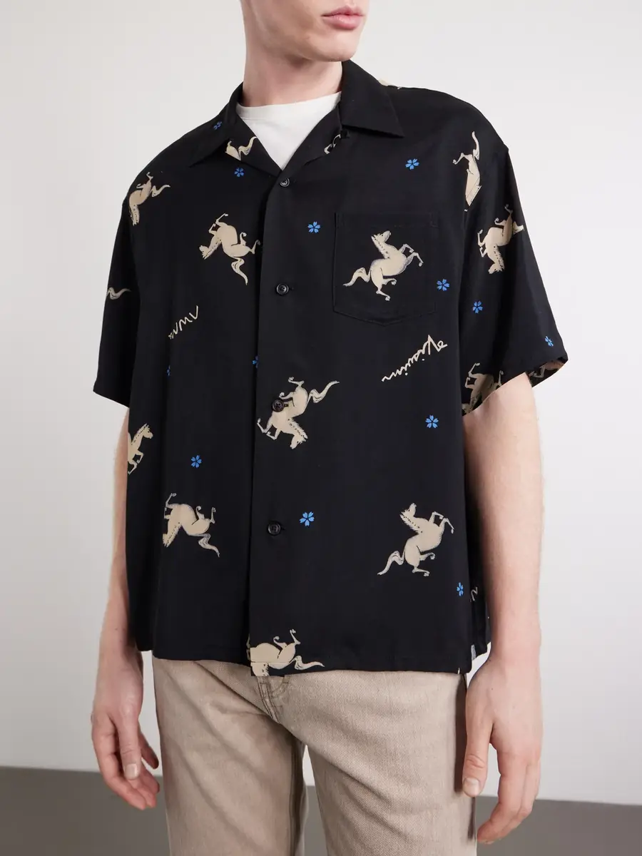 Visvim Crosby Camp-Collar Printed Woven Shirt - Men | Thumbnail 3 Visvim Crosby Camp-Collar Printed Woven Shirt - Men | Thumbnail 3