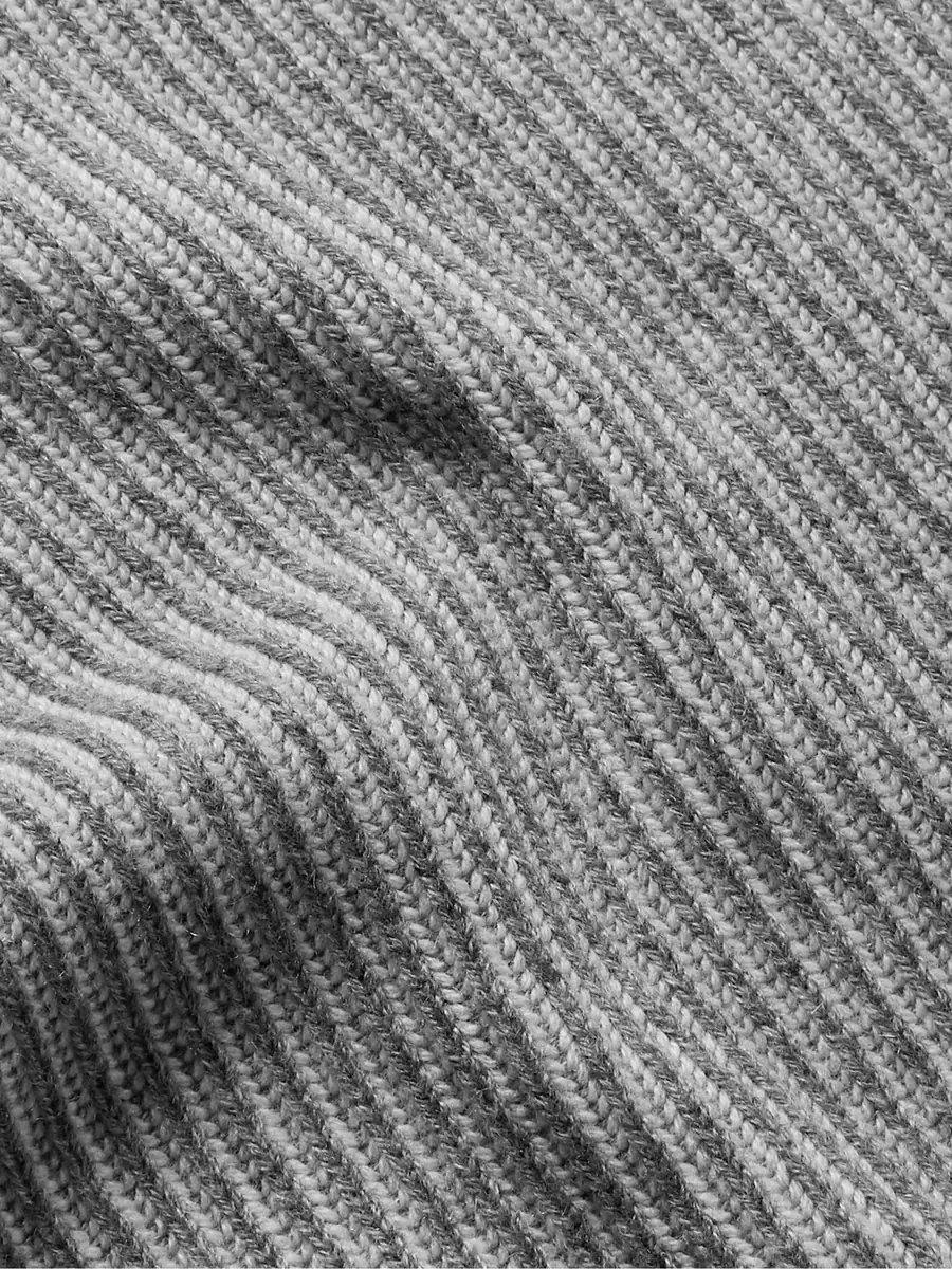 Brunello Cucinelli Striped Ribbed Cashmere Sweater - Men | Thumbnail 6 Brunello Cucinelli Striped Ribbed Cashmere Sweater - Men | Thumbnail 6