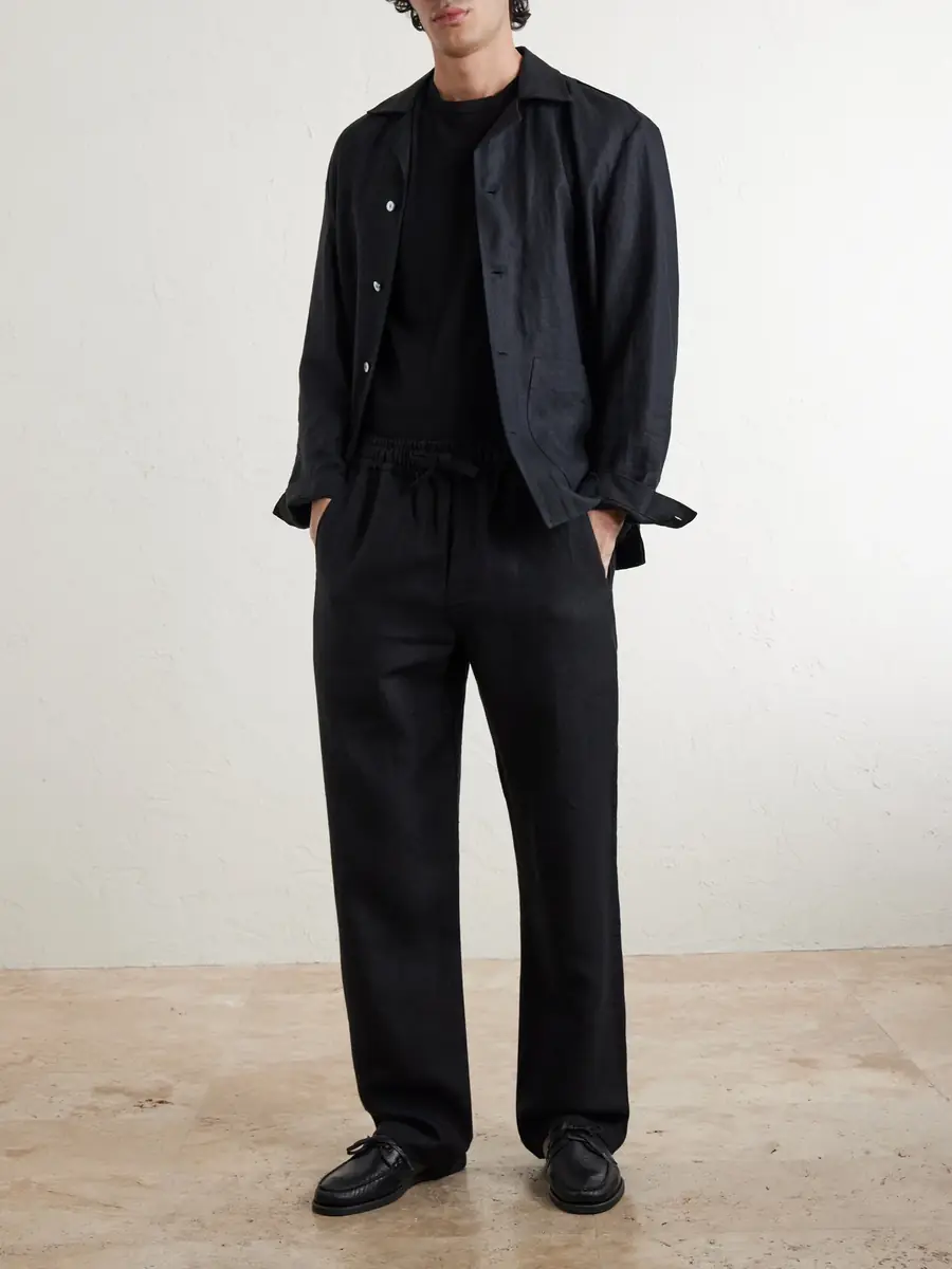 Saman Amel Straight-Leg Linen Trousers - Men | Thumbnail 2 Saman Amel Straight-Leg Linen Trousers - Men | Thumbnail 2