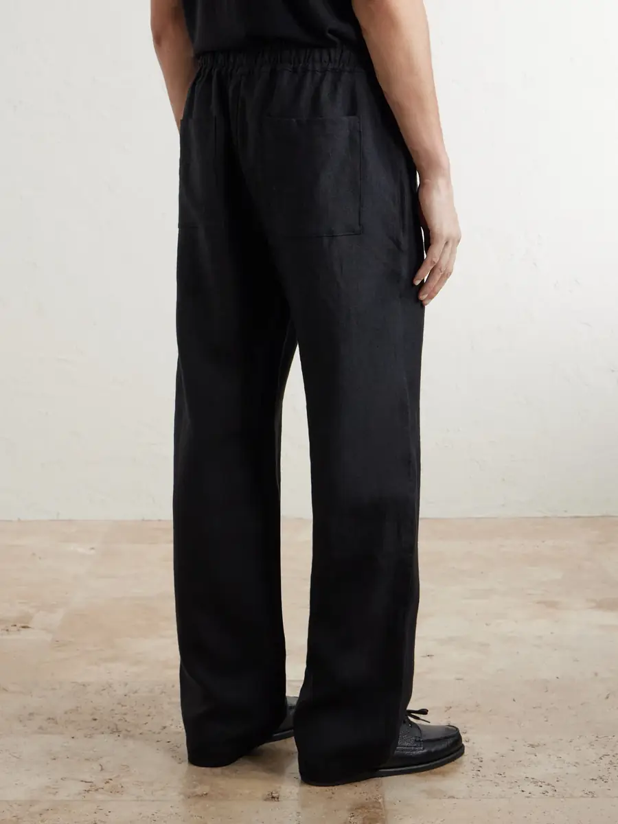 Saman Amel Straight-Leg Linen Trousers - Men | Thumbnail 4 Saman Amel Straight-Leg Linen Trousers - Men | Thumbnail 4