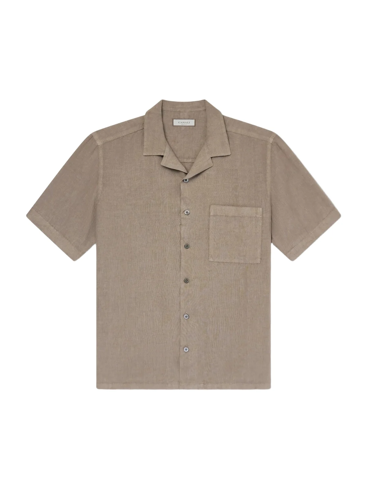 Camp-Collar Linen Shirt - Men Camp-Collar Linen Shirt - Men