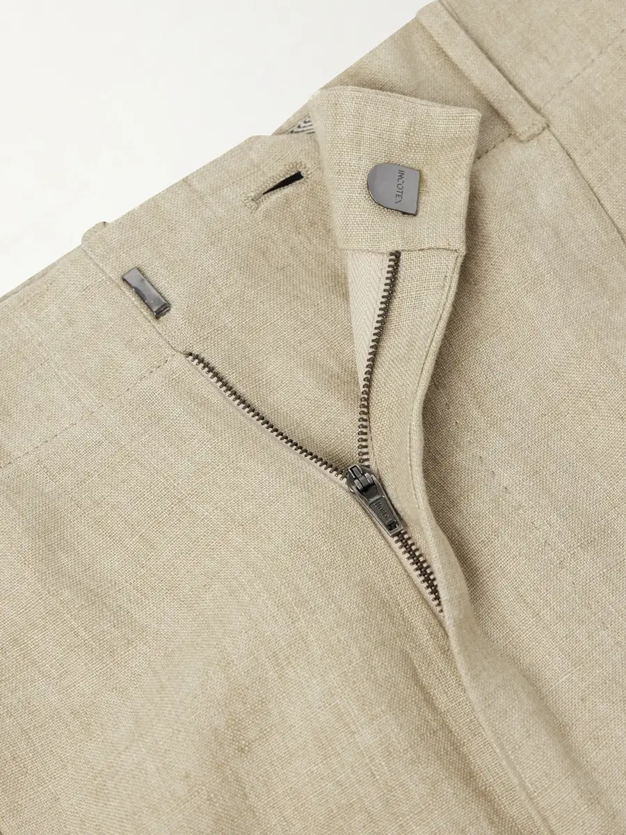 Slowear Incotex Straight-Leg Pleated Linen Shorts - Men | Thumbnail 6 Slowear Incotex Straight-Leg Pleated Linen Shorts - Men | Thumbnail 6