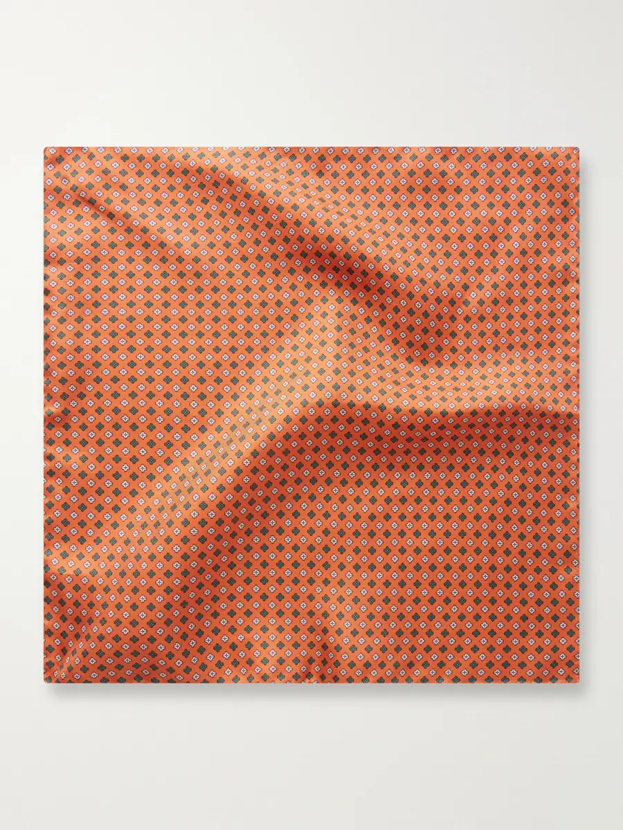 De Petrillo Printed Silk-Twill Pocket Square - Men | Thumbnail 3 De Petrillo Printed Silk-Twill Pocket Square - Men | Thumbnail 3