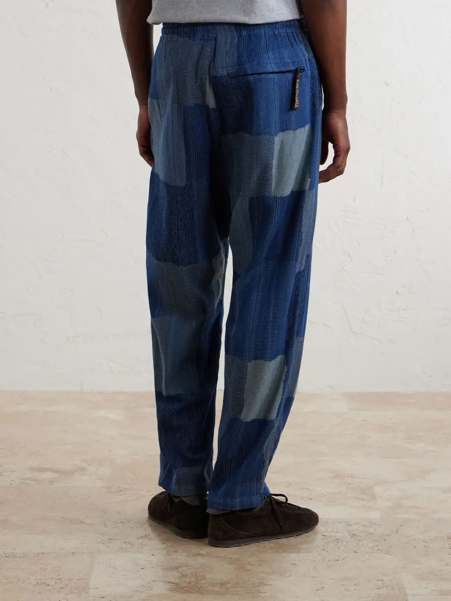 KAPITAL Tugihagi Straight-Leg Patchwork Cotton Drawstring Trousers - Men | Thumbnail 4 KAPITAL Tugihagi Straight-Leg Patchwork Cotton Drawstring Trousers - Men | Thumbnail 4