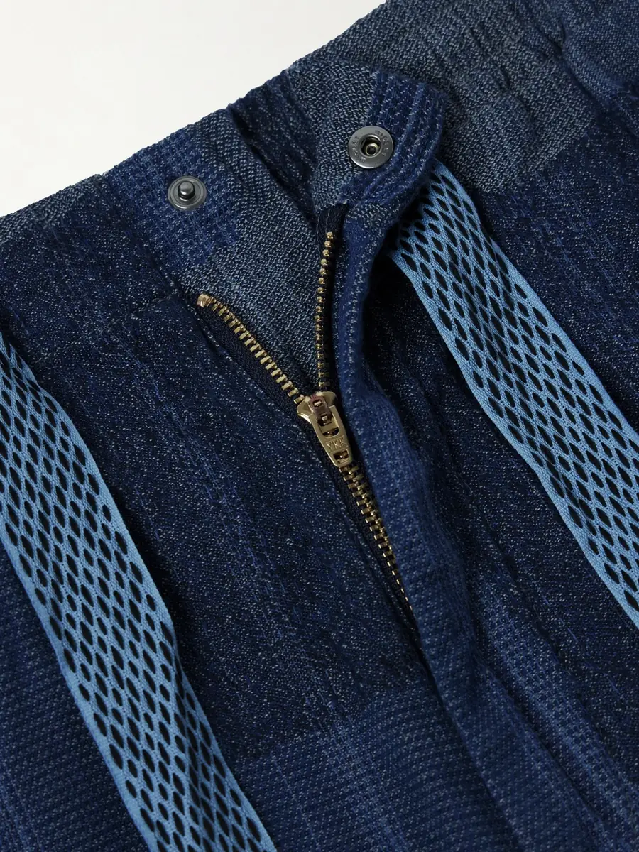 KAPITAL Tugihagi Straight-Leg Patchwork Cotton Drawstring Trousers - Men | Thumbnail 6 KAPITAL Tugihagi Straight-Leg Patchwork Cotton Drawstring Trousers - Men | Thumbnail 6