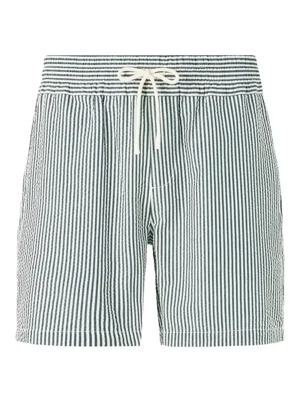 Portuguese Flannel Atlantico Straight-Leg Striped Cotton-Seersucker Shorts - Men
