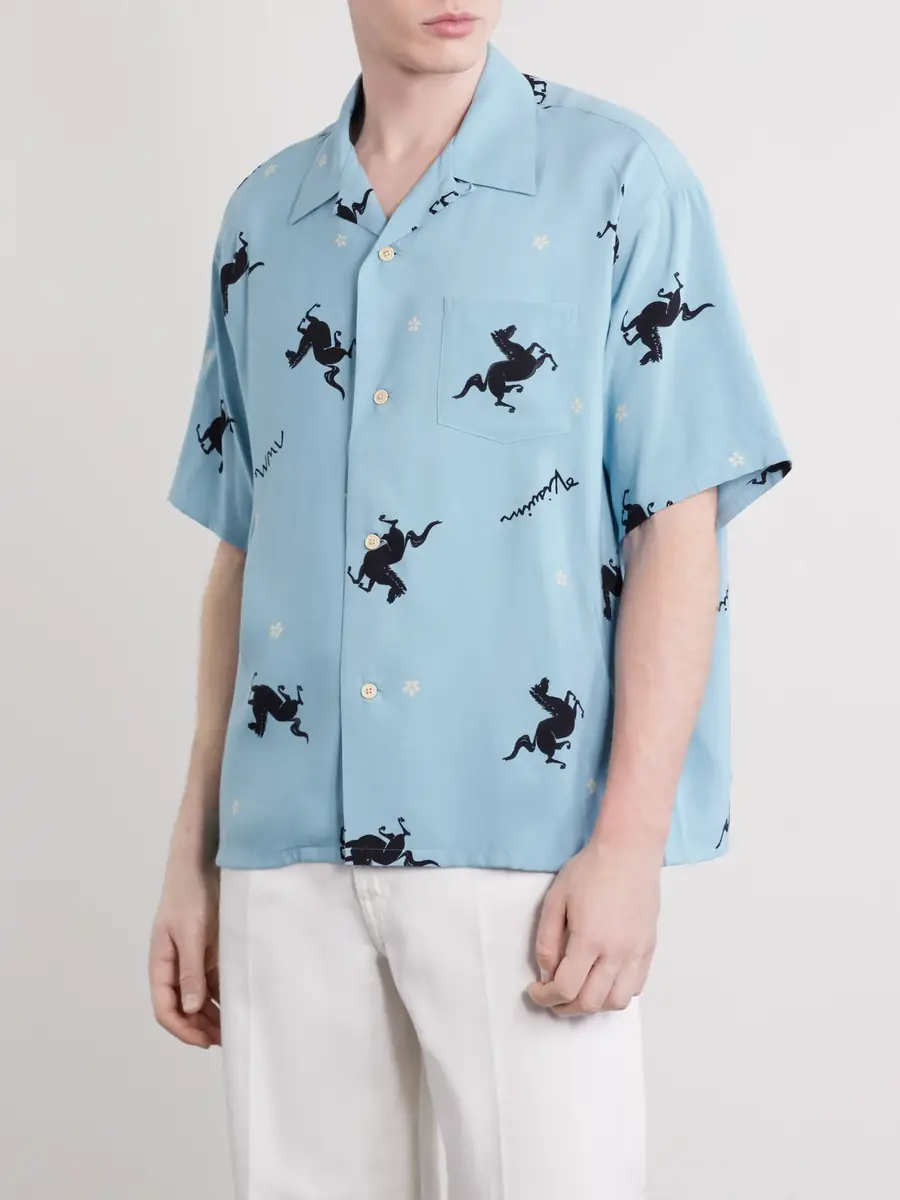 Visvim Crosby Camp-Collar Printed Woven Shirt - Men | Thumbnail 3
