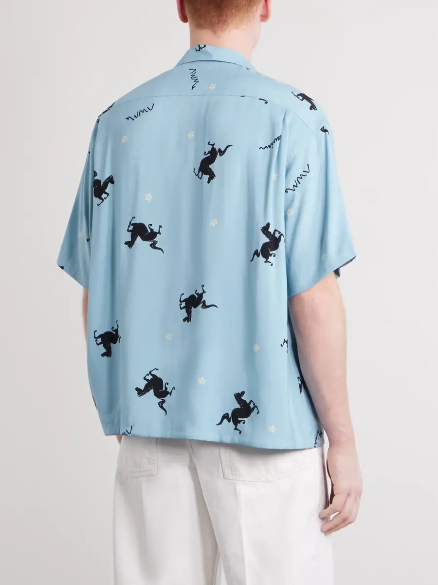 Visvim Crosby Camp-Collar Printed Woven Shirt - Men | Thumbnail 4