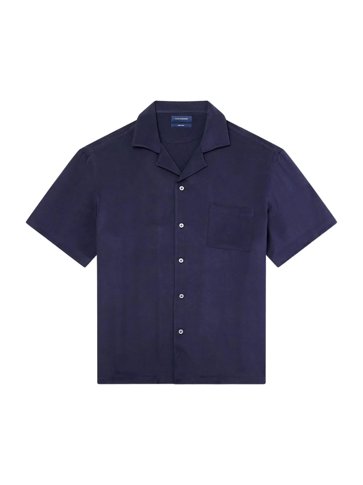 Camp-Collar Silk Shirt - Men Camp-Collar Silk Shirt - Men