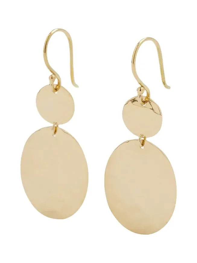 Crinkle Hammered Crazy 8 Earrings in 18K Gold
