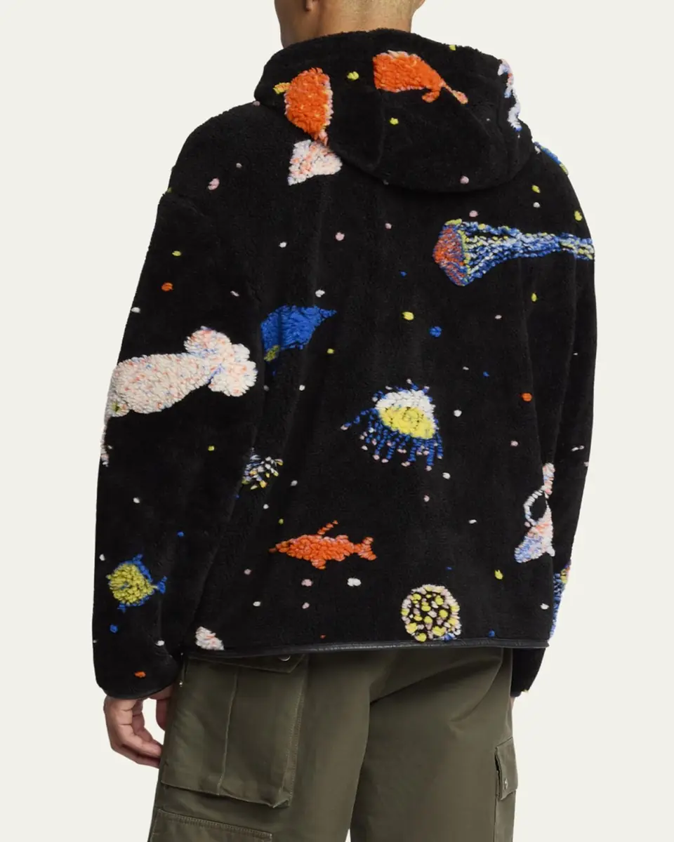 Loewe Men's Deep Sea Fleece Hooded Jacket | Thumbnail 3 Loewe Men's Deep Sea Fleece Hooded Jacket | Thumbnail 3