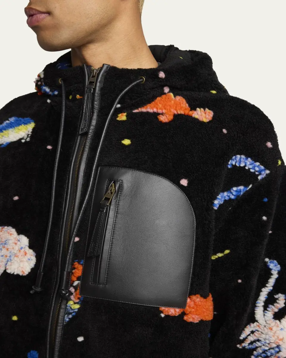 Loewe Men's Deep Sea Fleece Hooded Jacket | Thumbnail 5 Loewe Men's Deep Sea Fleece Hooded Jacket | Thumbnail 5