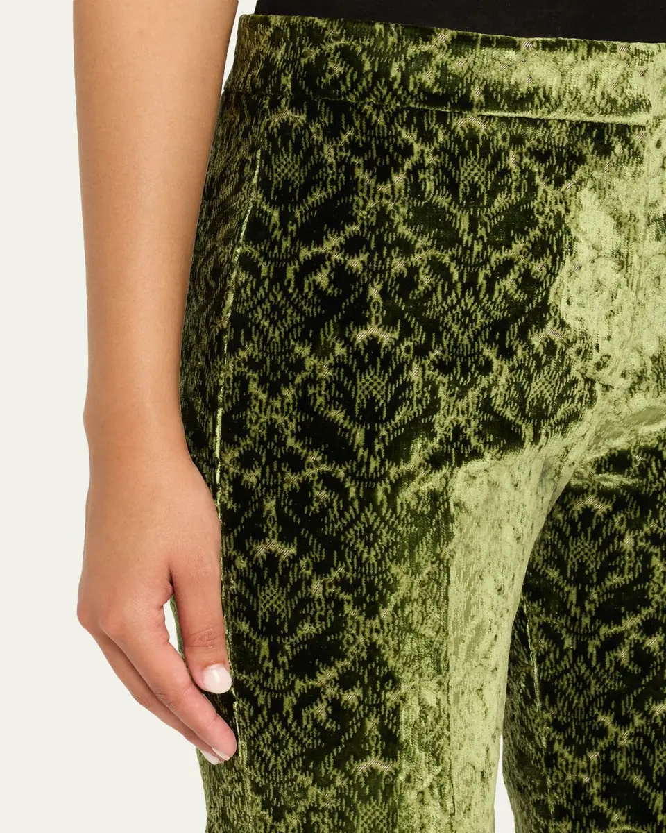 Burberry Baroque Velvet Straight-Leg Ankle Pants | Thumbnail 5 Burberry Baroque Velvet Straight-Leg Ankle Pants | Thumbnail 5