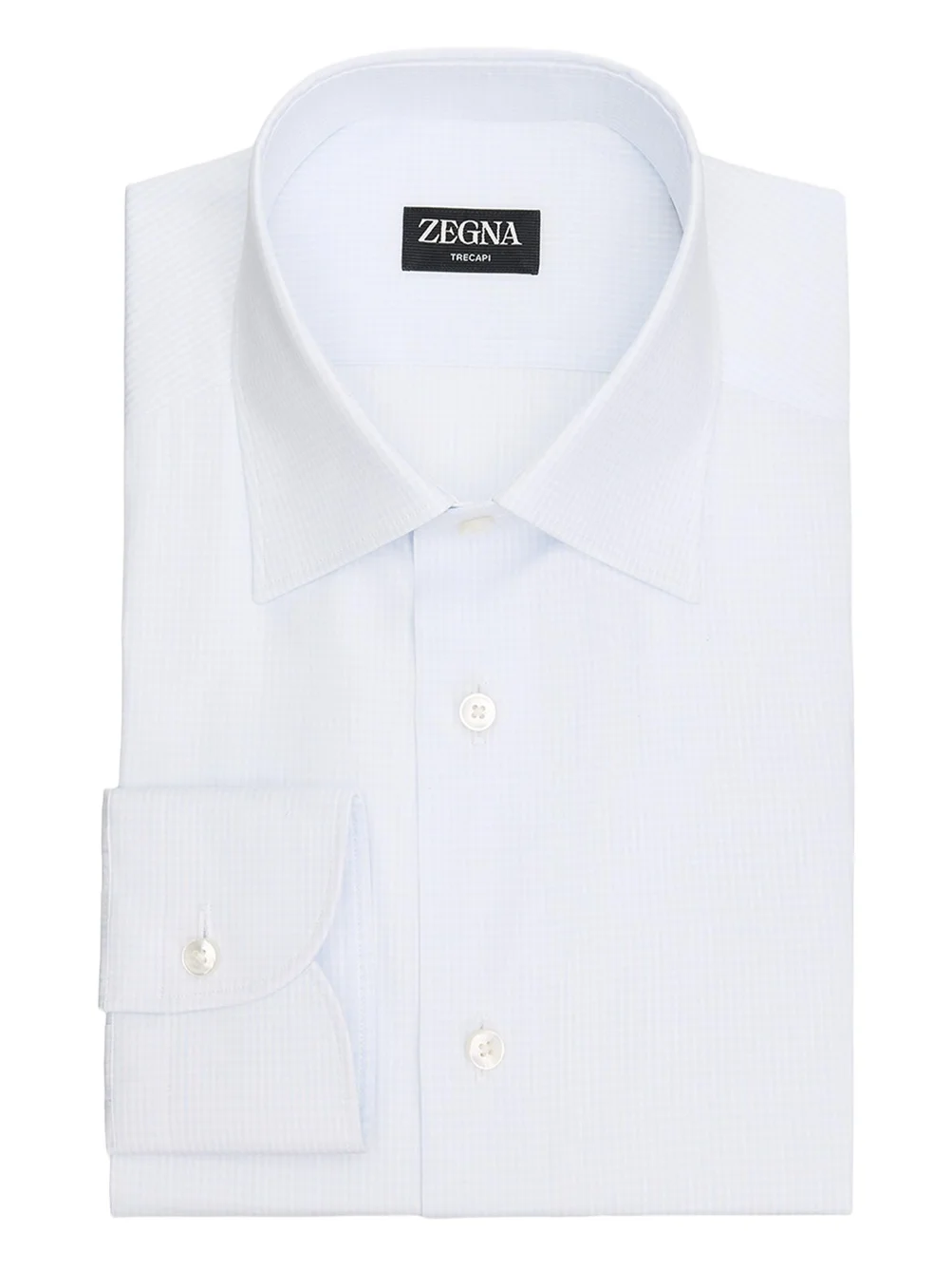 Zegna Men's Micro-Check Trecapi Cotton Dress Shirt