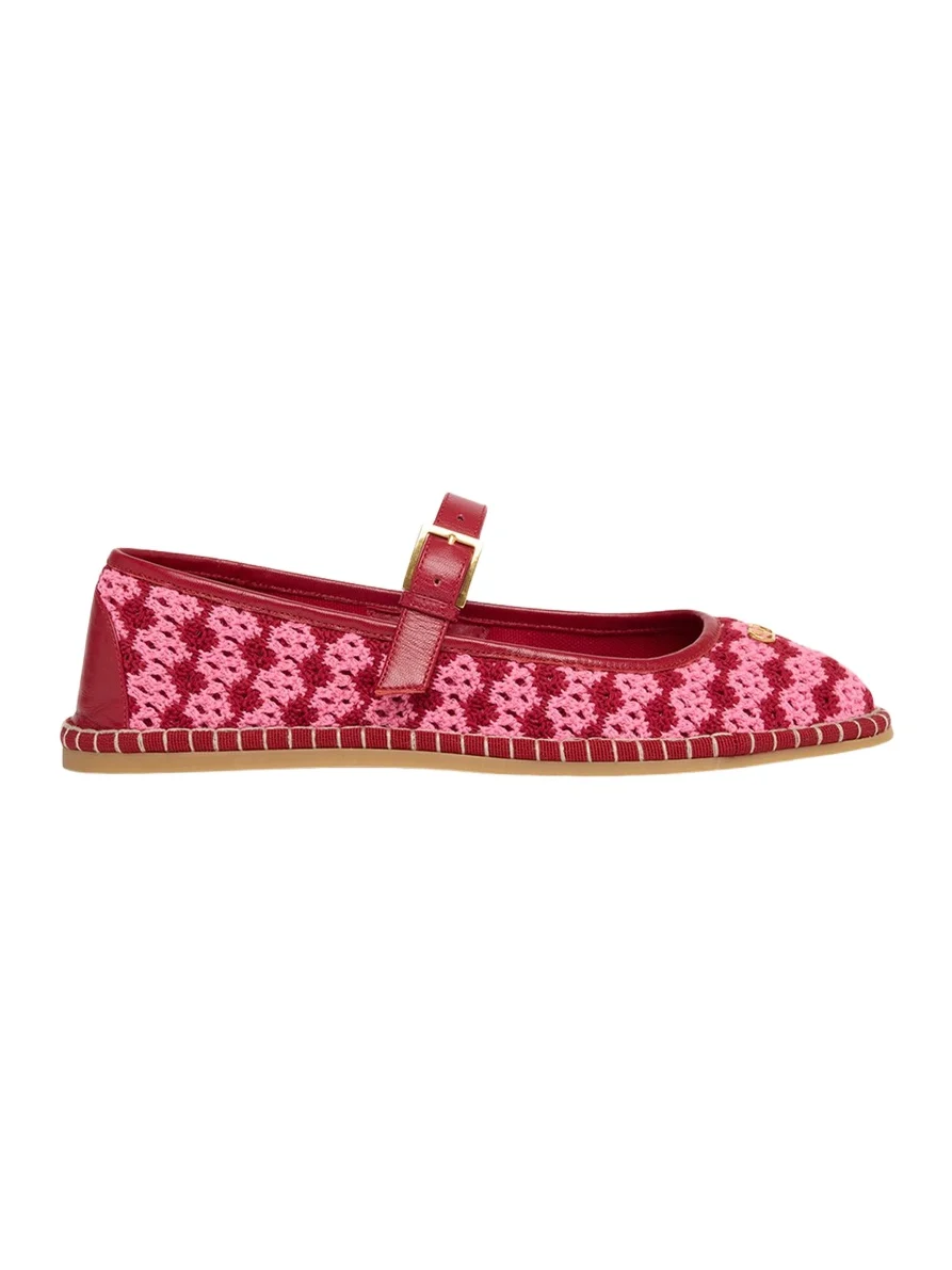 Crochet Mary Jane Ballerina Flats