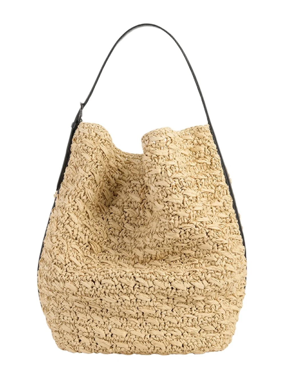 Belted Paper Raffia Tote Bag Belted Paper Raffia Tote Bag