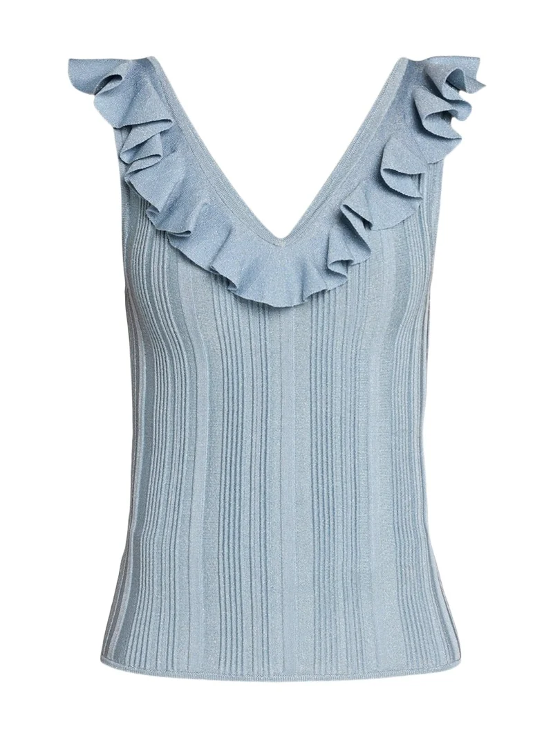 Aster Metallic Frill Top Aster Metallic Frill Top