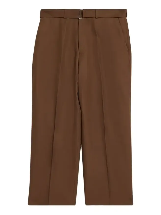 OFFICINE GÉNÉRALE Men's Belted Wide-Leg Trousers