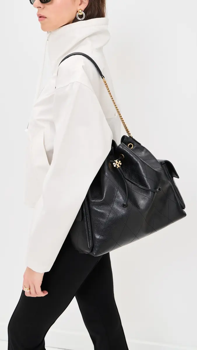 Tory Burch Charlie Quilted Large Drawstring Shoulder Bag | Thumbnail 3 Tory Burch Charlie Quilted Large Drawstring Shoulder Bag | Thumbnail 3