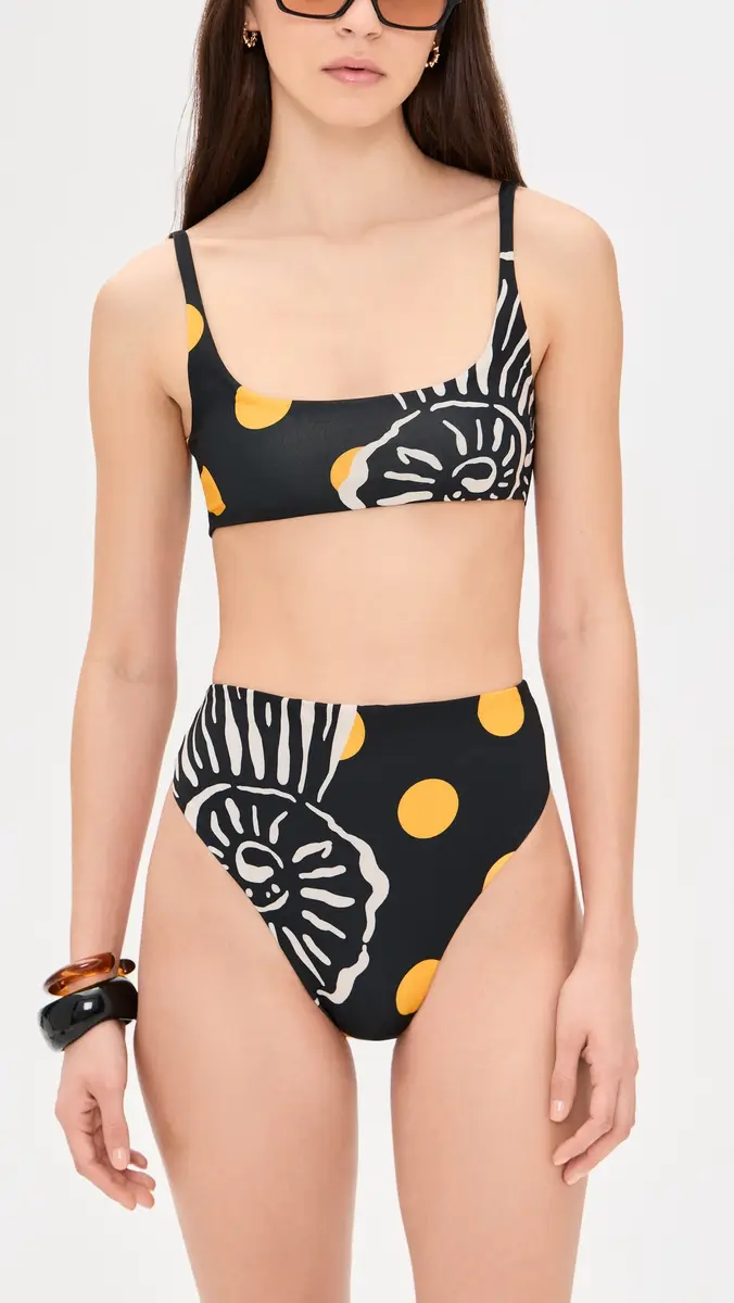 Cala de la Cruz Lulu Bikini Bottoms Calicobw | Thumbnail 4