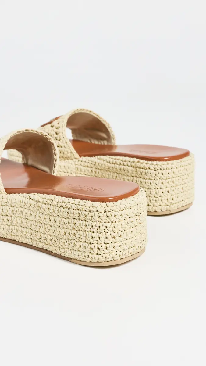 Versace Leather Raffia Espadrilles 2KJ8V-Natural/Ambrer/ G | Thumbnail 4