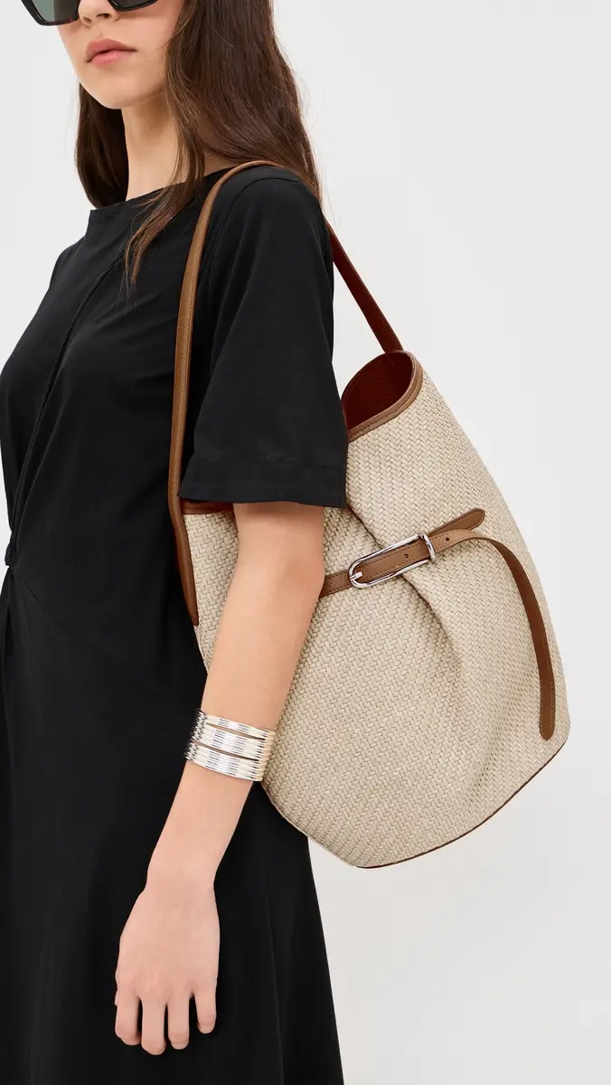 Liffner Belted Large Raffia Bucket Bag | Thumbnail 3 Liffner Belted Large Raffia Bucket Bag | Thumbnail 3