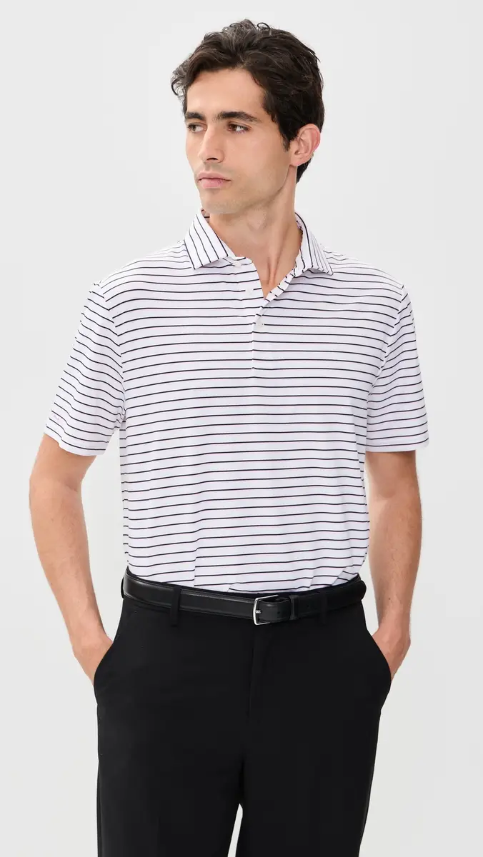 RLX Ralph Lauren Thin Multi Stripe Tour Pique Polo | Thumbnail 2 RLX Ralph Lauren Thin Multi Stripe Tour Pique Polo | Thumbnail 2