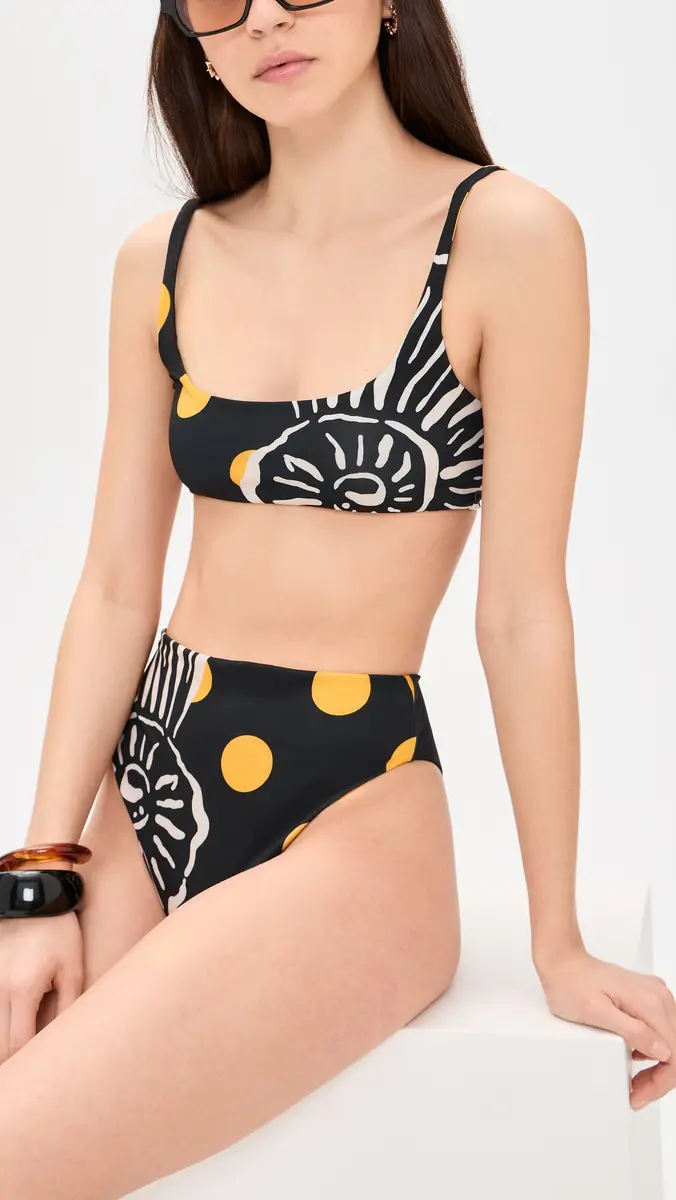 Cala de la Cruz Berenice Bikini Top Calicobw | Thumbnail 2 Cala de la Cruz Berenice Bikini Top Calicobw | Thumbnail 2