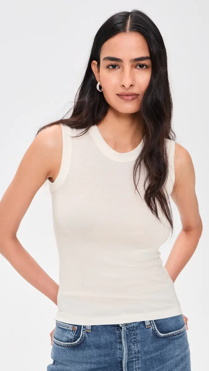 ÉTERNE Fitted Muscle Tank Top | Thumbnail 2 ÉTERNE Fitted Muscle Tank Top | Thumbnail 2