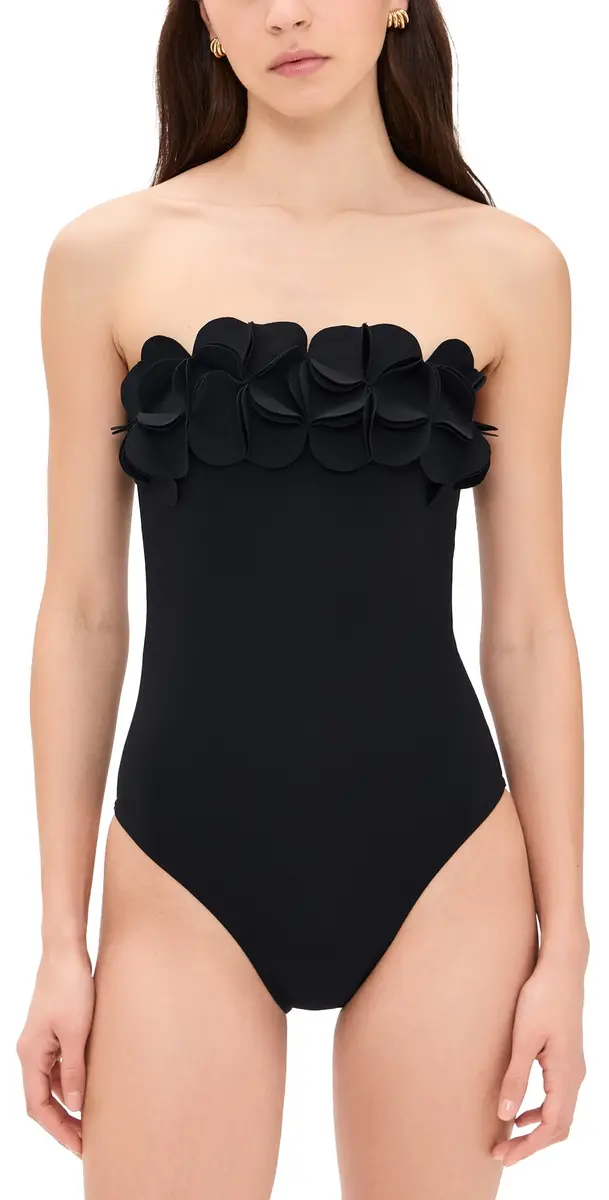 Karla Colletto Tess Bandeau One Piece with Shelf Bra Black | Image 1 Karla Colletto Tess Bandeau One Piece with Shelf Bra Black | Image 1