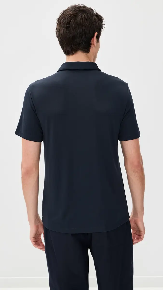 Theory Bron Polo in Modal Jersey Baltic | Thumbnail 3 Theory Bron Polo in Modal Jersey Baltic | Thumbnail 3