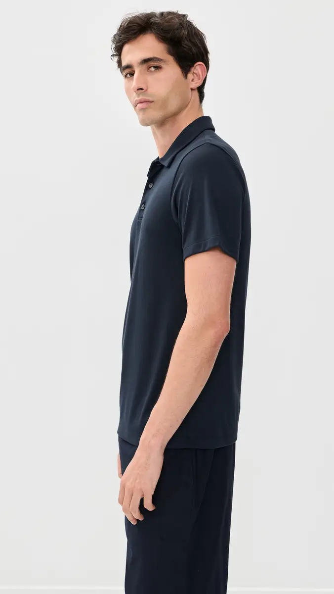 Theory Bron Polo in Modal Jersey Baltic | Thumbnail 4 Theory Bron Polo in Modal Jersey Baltic | Thumbnail 4