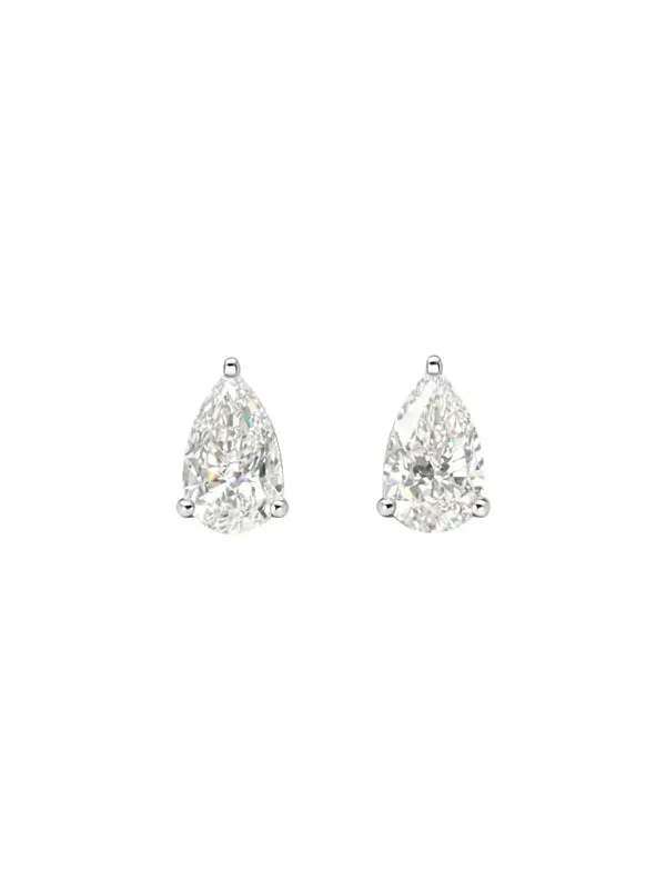 2.01ct Diamond 18K Gold Pear Stud Earrings