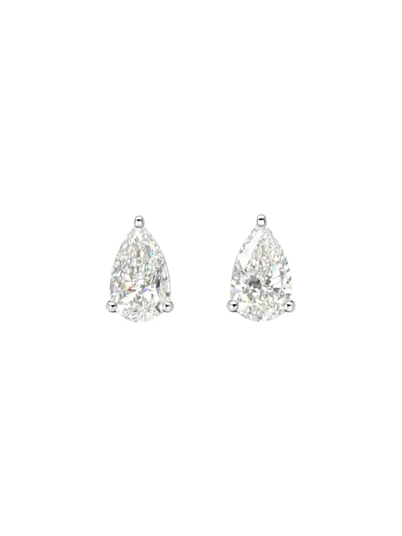 2.01ct Diamond 18K Gold Pear Stud Earrings