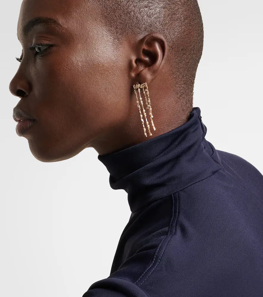 Suzanne Kalan 18kt gold fringe earrings with diamonds | Thumbnail 4 Suzanne Kalan 18kt gold fringe earrings with diamonds | Thumbnail 4