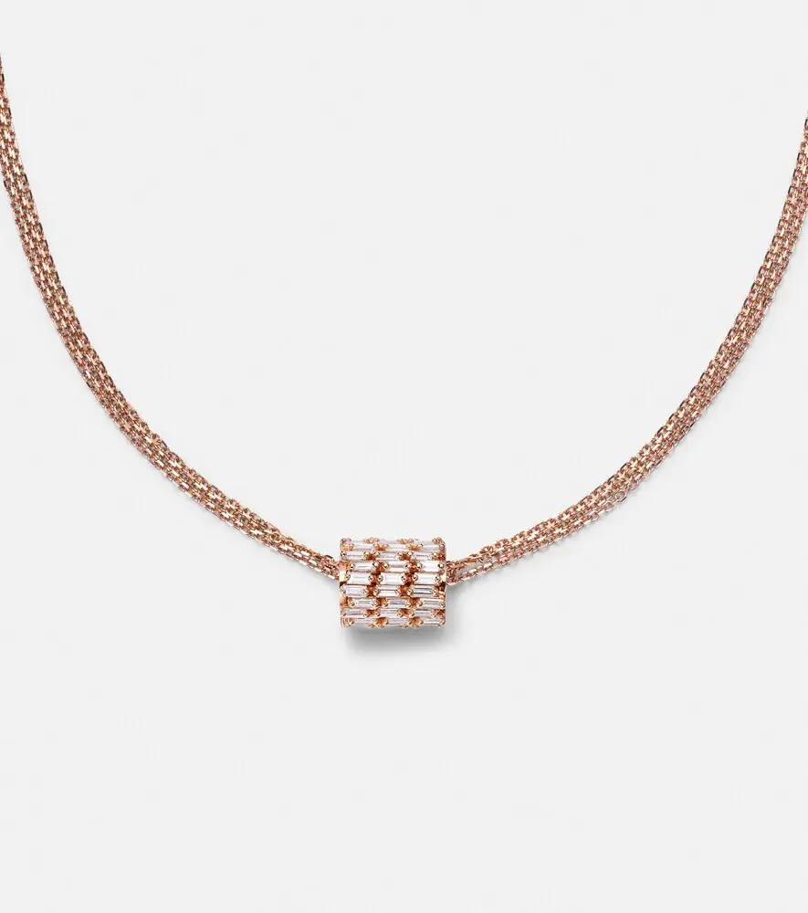 Suzanne Kalan Roundel 18kt rose gold necklace with diamonds | Thumbnail 2 Suzanne Kalan Roundel 18kt rose gold necklace with diamonds | Thumbnail 2
