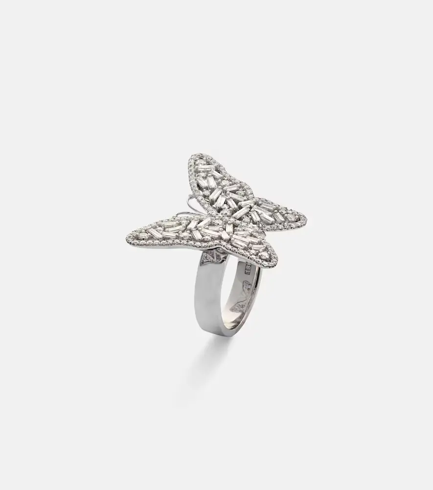 Suzanne Kalan Bold Butterfly Medium 18kt white gold ring with diamonds | Thumbnail 4