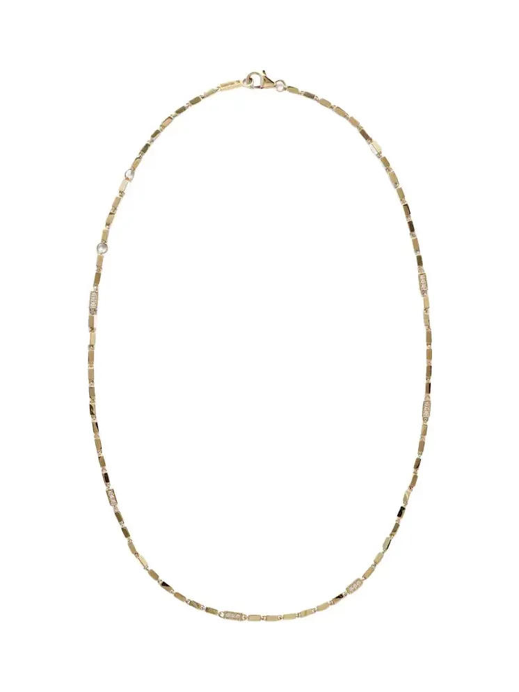 Block-Chain 18kt gold necklace with diamonds Block-Chain 18kt gold necklace with diamonds