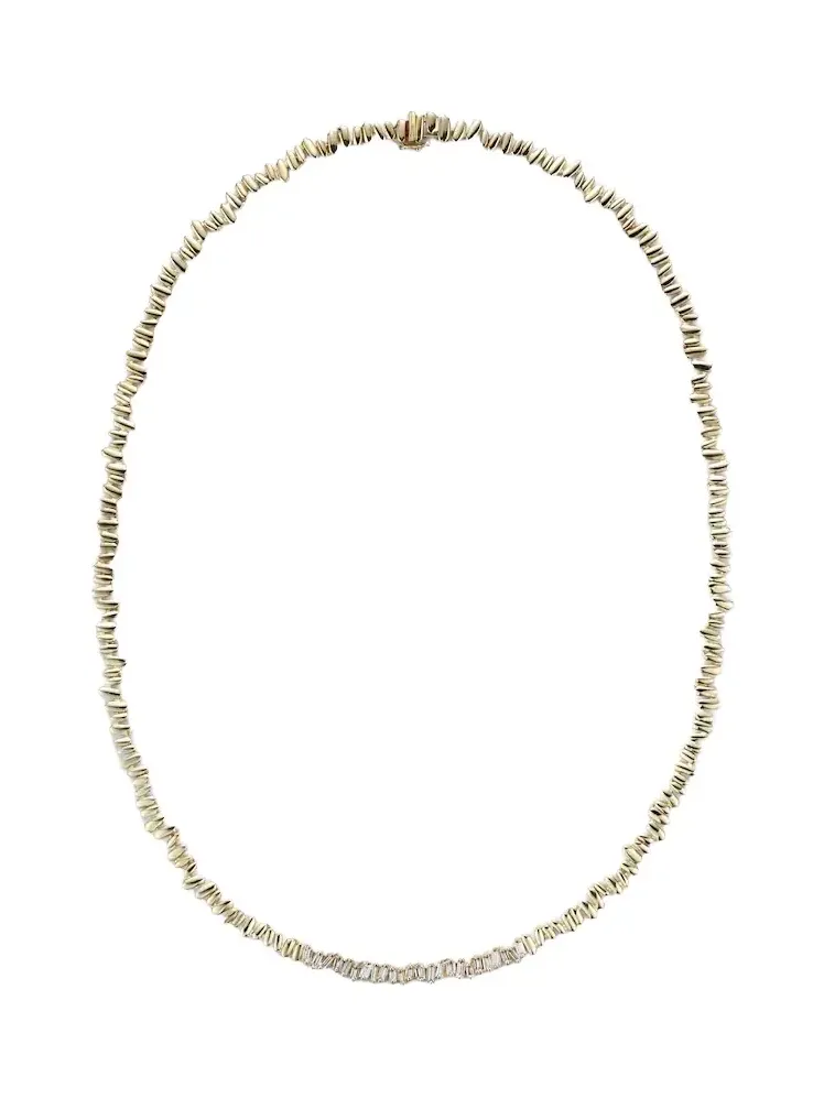 18kt gold tennis necklace with diamonds 18kt gold tennis necklace with diamonds