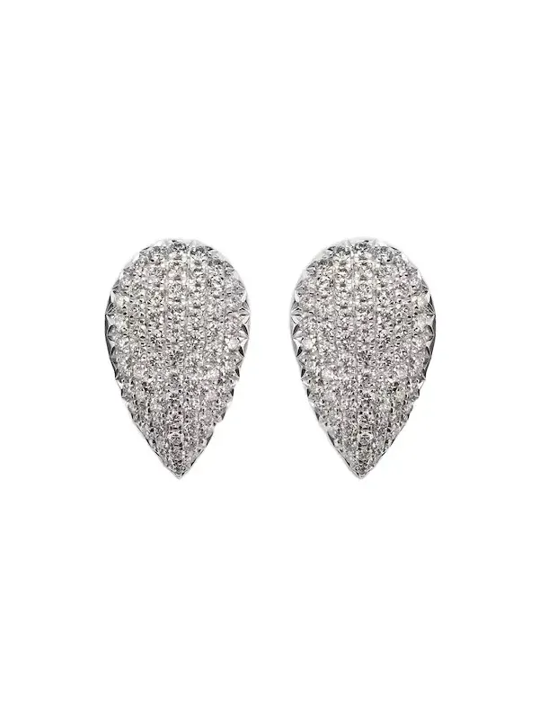 18kt white gold earrings with diamonds 18kt white gold earrings with diamonds