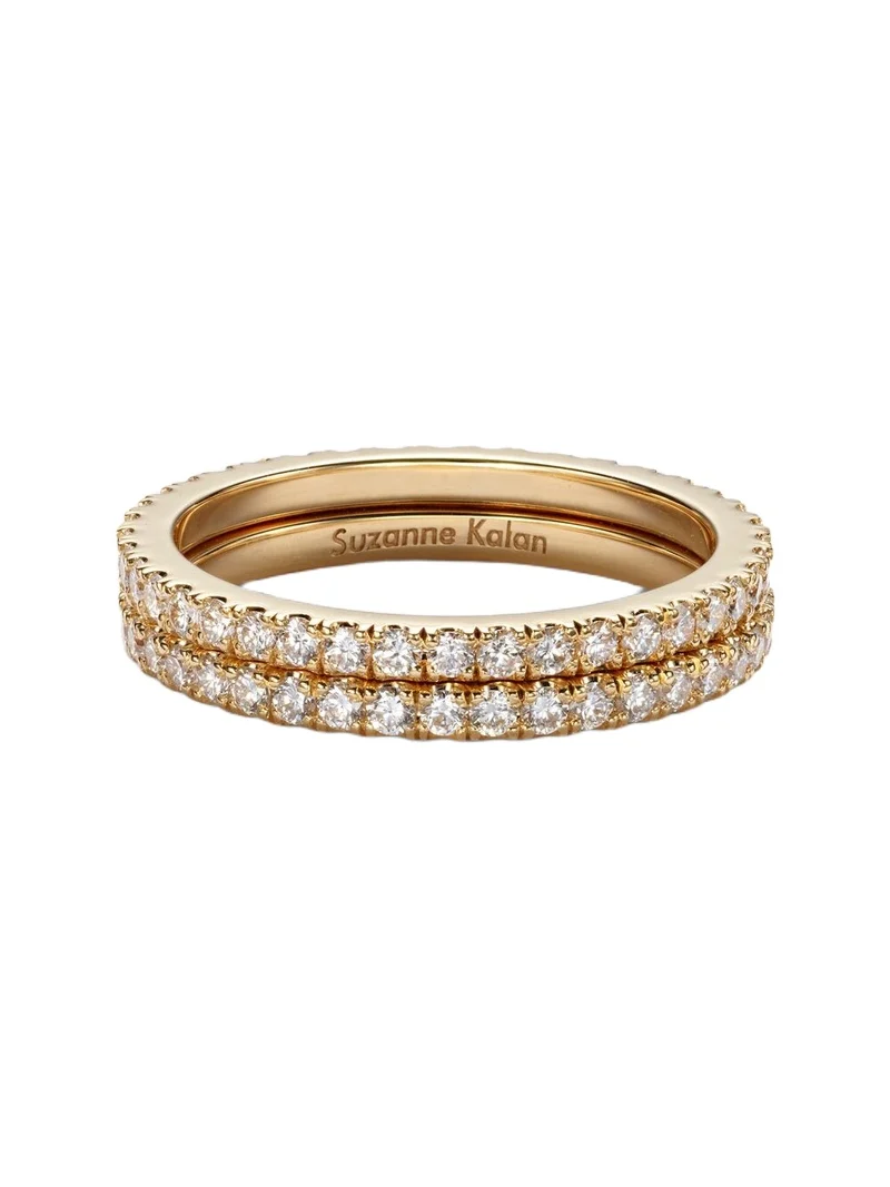 Suzanne Kalan Midi 18kt gold tech ring jackets with diamonds