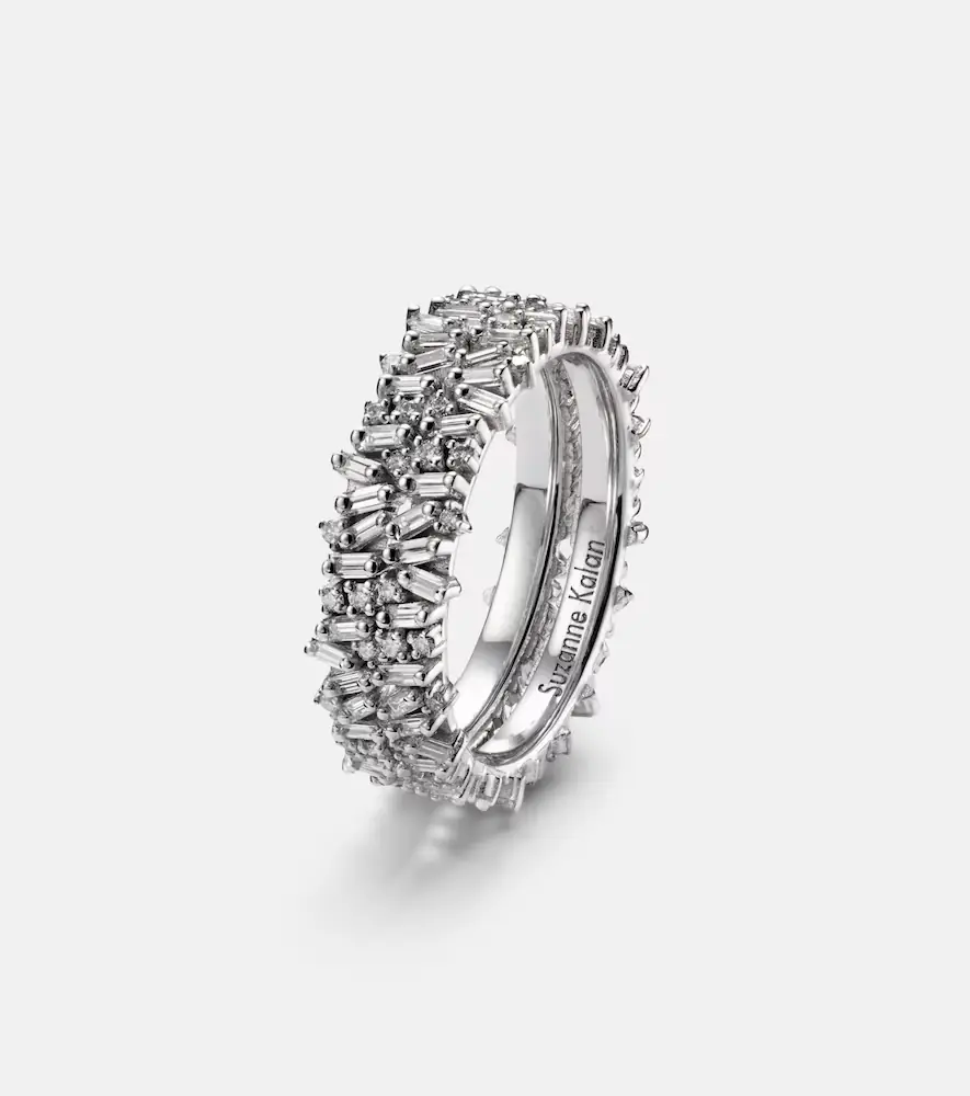 Suzanne Kalan Icon Mini 18kt white gold tech ring jackets with diamonds | Thumbnail 2 Suzanne Kalan Icon Mini 18kt white gold tech ring jackets with diamonds | Thumbnail 2