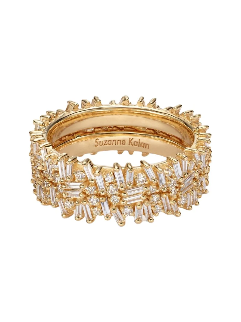 Suzanne Kalan Icon Midi 18kt gold tech ring jackets with diamonds