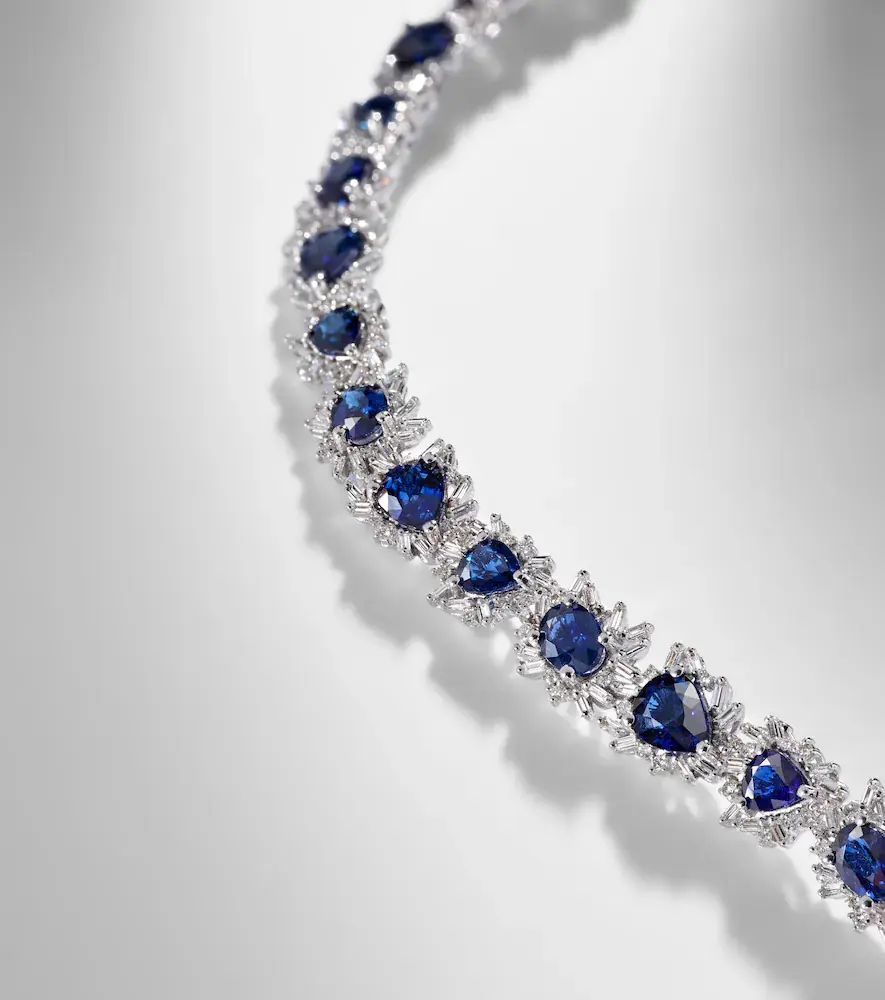 Suzanne Kalan 18kt white gold tennis bracelet with sapphires and diamonds | Thumbnail 3 Suzanne Kalan 18kt white gold tennis bracelet with sapphires and diamonds | Thumbnail 3