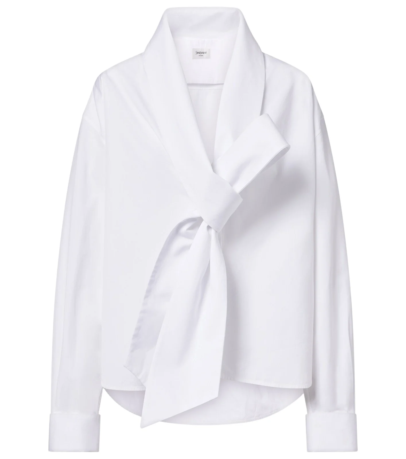Bow-detail cotton poplin shirt Bow-detail cotton poplin shirt