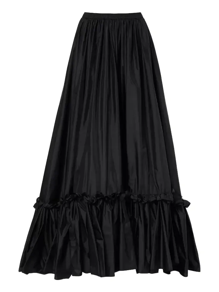 Ruffled maxi skirt
